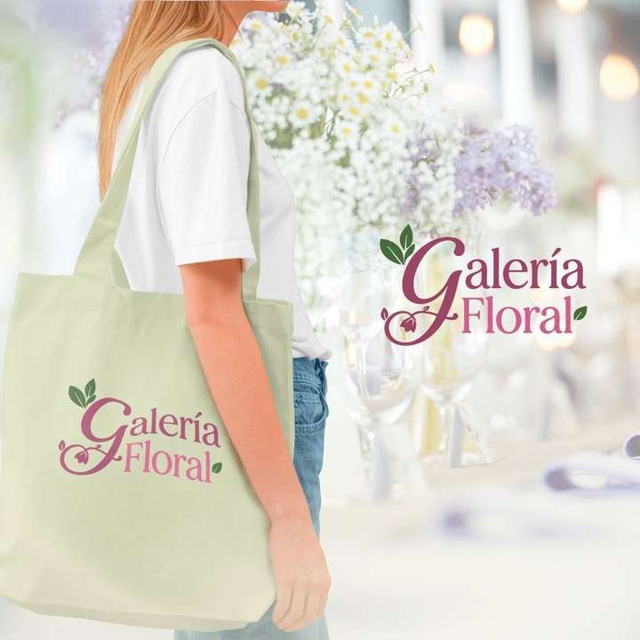 Galería Floral - Aplicación en tote bag