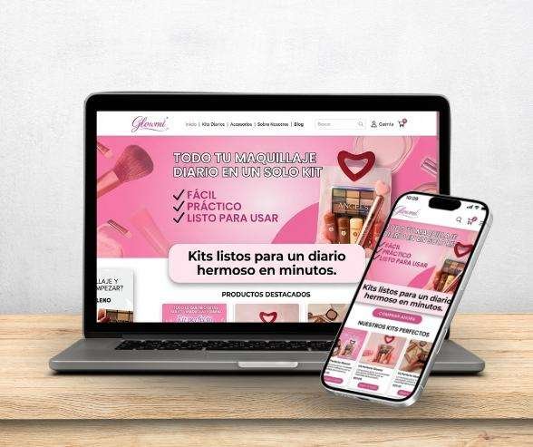 Glowmi - Tienda en línea: versión escritorio y móvil