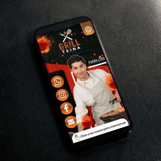 Grill Teina - Tarjeta digital interactiva